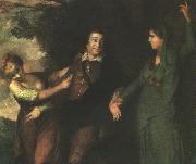 Sir Joshua Reynolds Garrick Between Tragedy and Comedy France oil painting artist